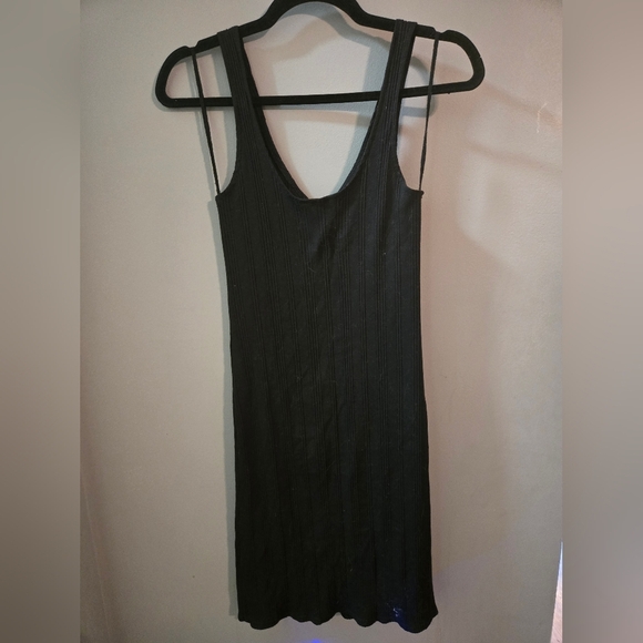 Small American Eagle Black Sleeveless Button Down Sheath Dress Y2k 90s Classic - Picture 5 of 5